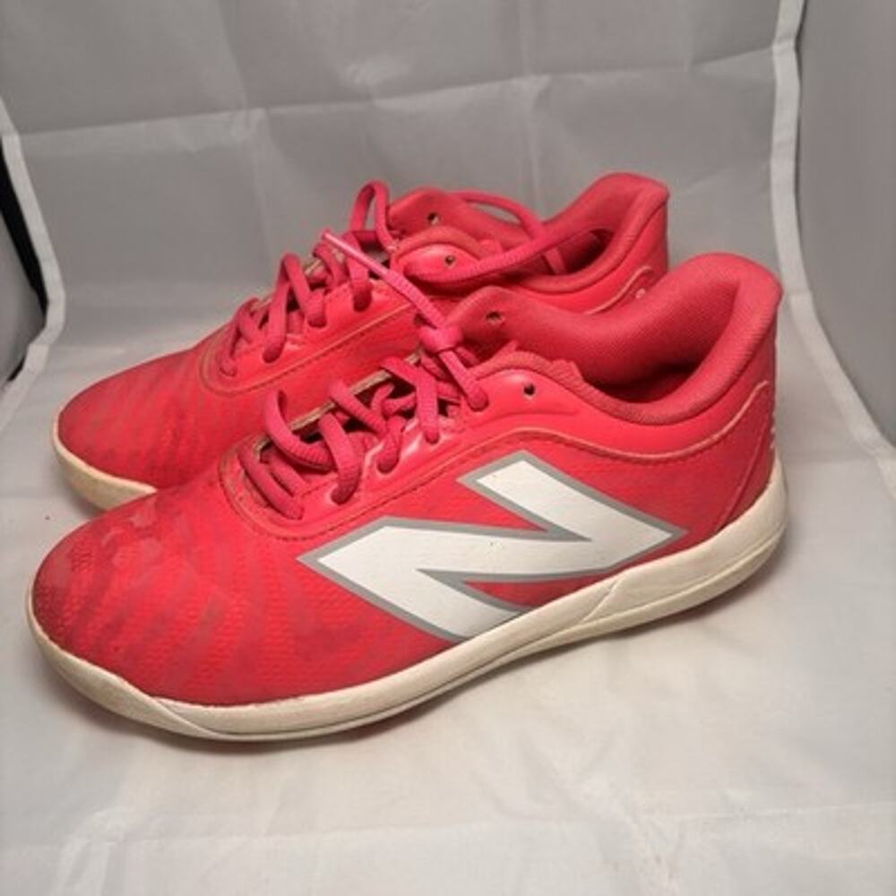 New Balance 4040v7 Kids Baseball Cleats Size 3.5 Hi Pink White J4040BP7 Softball